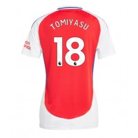 Dres Arsenal Takehiro Tomiyasu #18 Domáci pre Ženy 2024-25 Krátky Rukáv